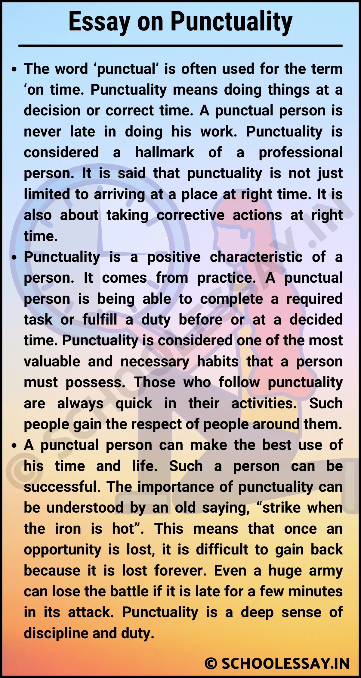 Essay on Punctuality