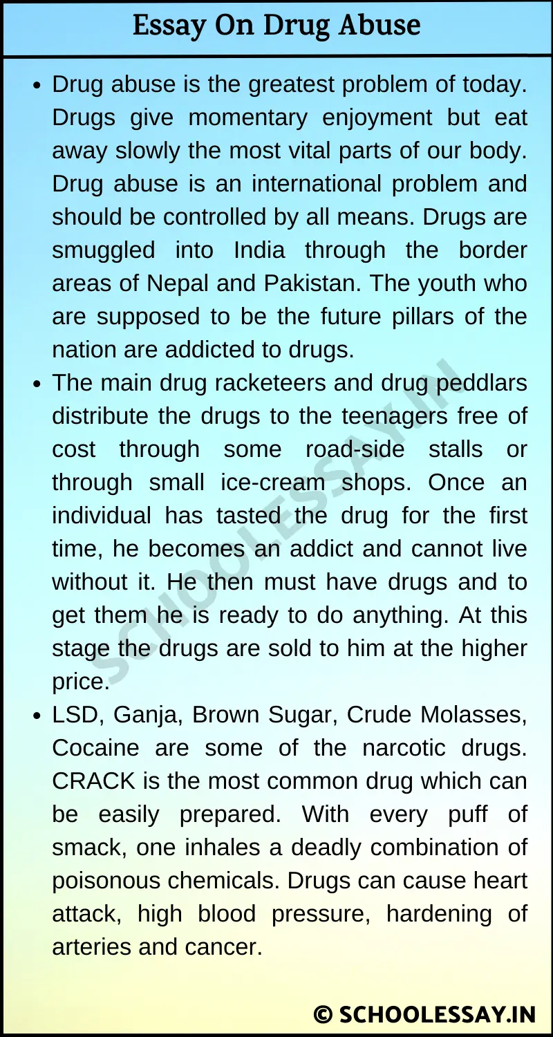 Essay On Drug Abuse