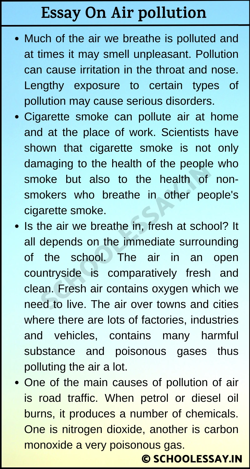 Essay On Air pollution