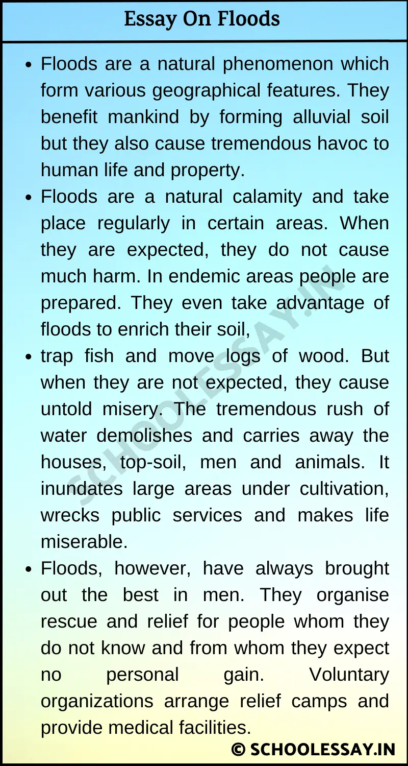 Essay On Floods