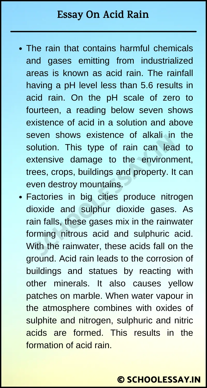 introduction of acid rain essay