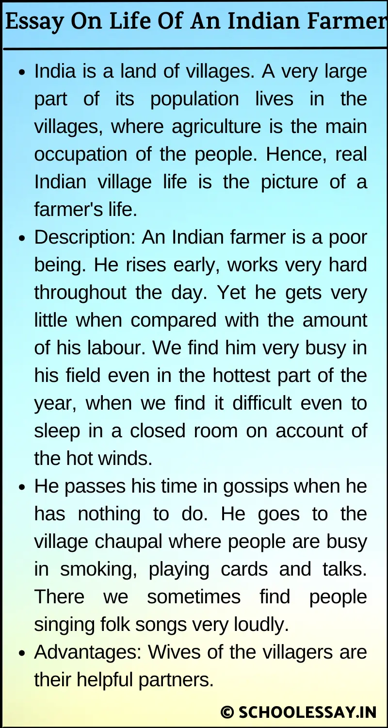 Essay On Life Of An Indian Farmer