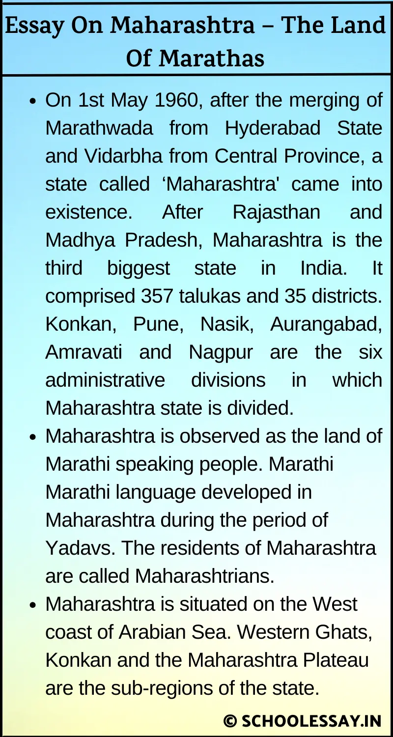 Essay On Maharashtra – The Land Of Marathas