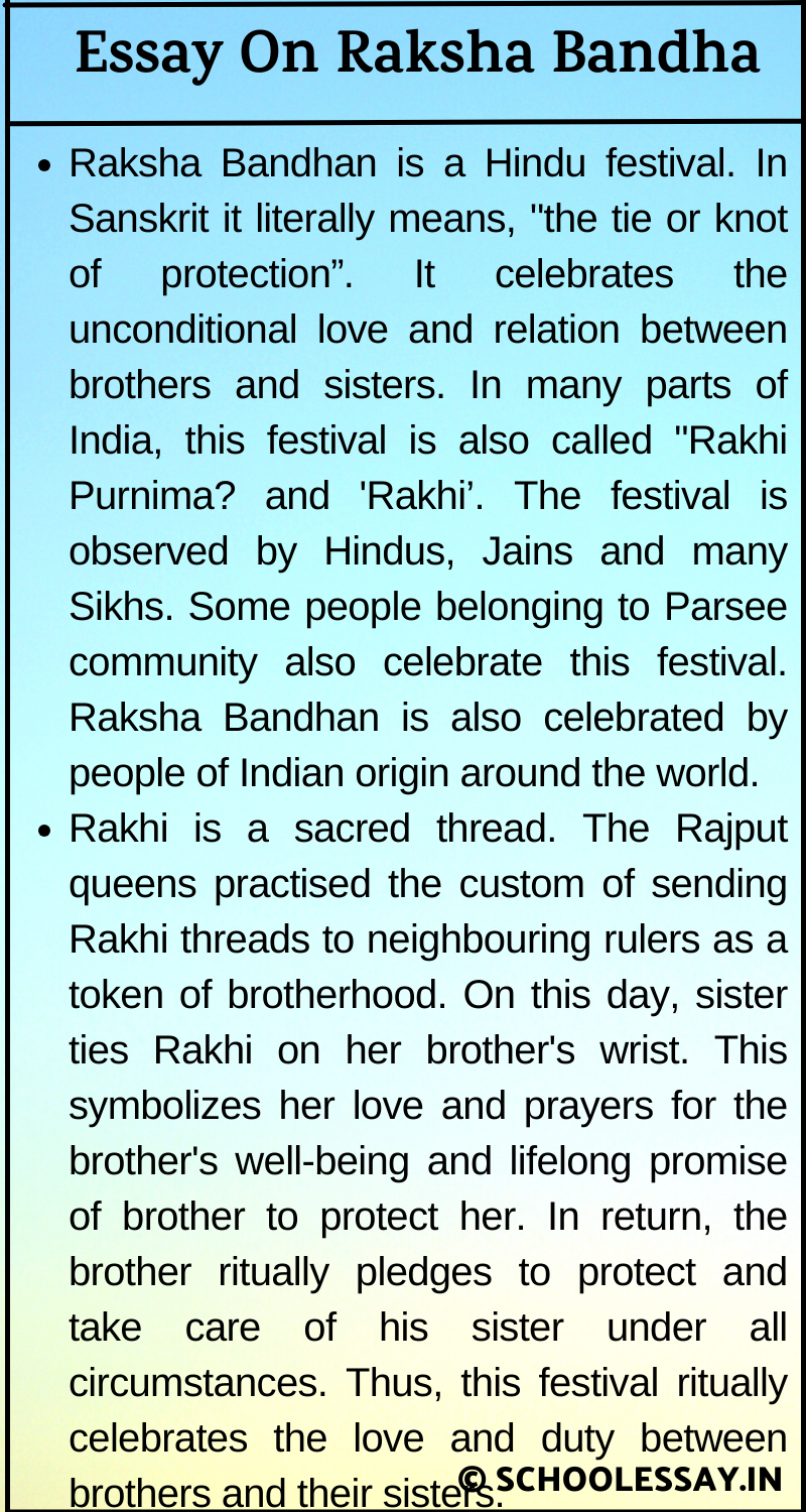 Essay On Raksha Bandha